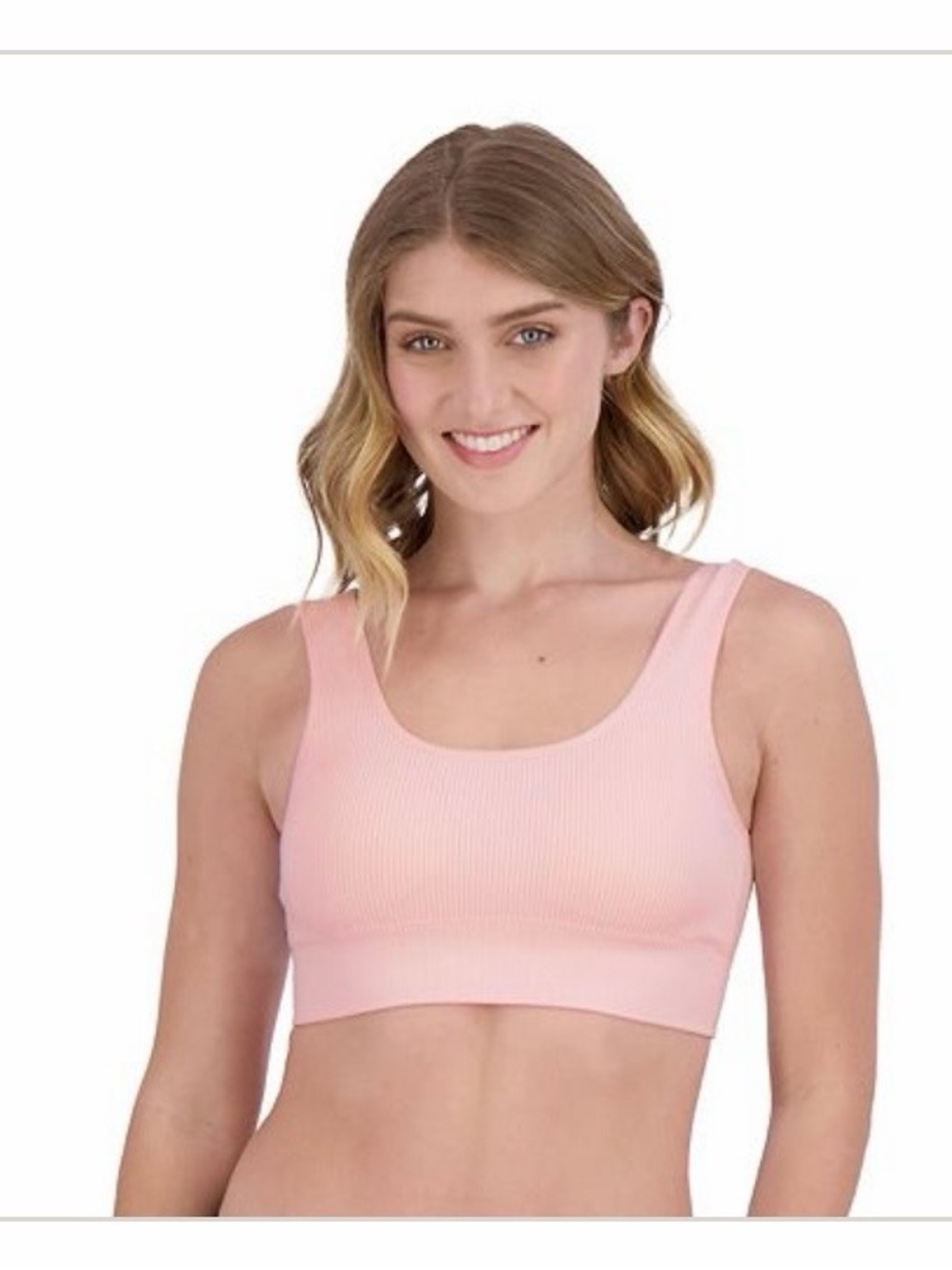 SO Ribbed Scoop Neck Bralettes  - Dusty Rose and Gray, pack of 2, NWT